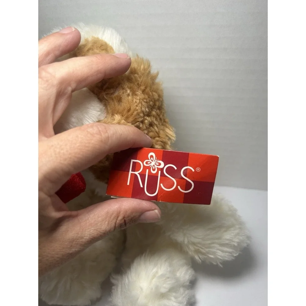 Vtg Russ Berrie Puddin Cocker Spaniel Puppy‎ Dog Small Plush Toy Cockapoo Heart